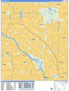 Coon Rapids  Wall Map Basic Style